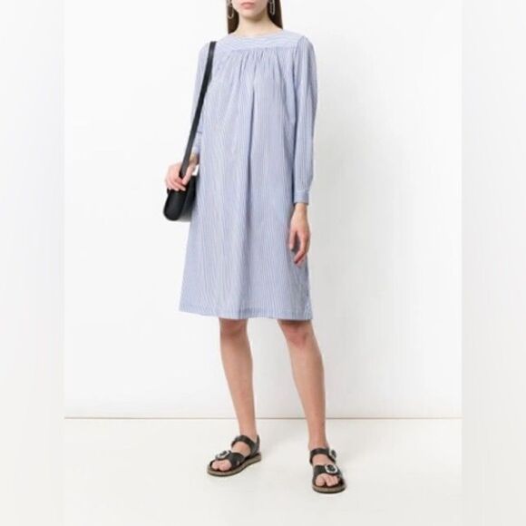 A.P.C. Cassie Dress In Bleu Size 34 Atelier de Production et de Création - Picture 1 of 4